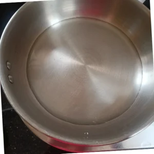 water in pan