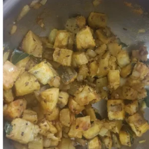 Vazhakkai poriyal is ready